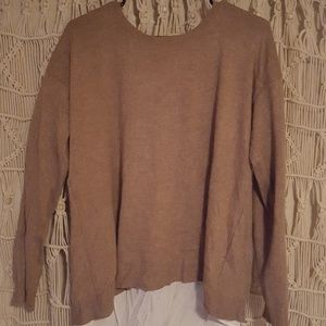 Soft open back sweater